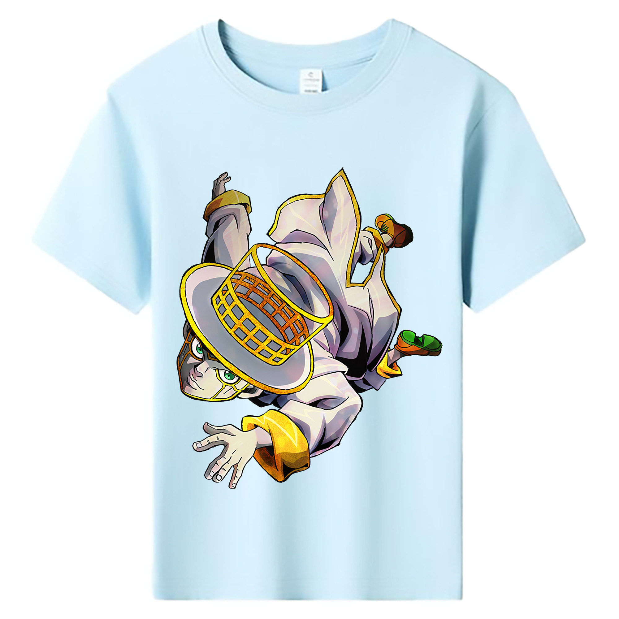 （画像用） ジョジョの奇妙な冒険 岸辺 露伴（きしべ ろはん） JoJo's Bizarre Adventure Rohan Kishibe 綿100％キッズTシャツ（フロントプリント）